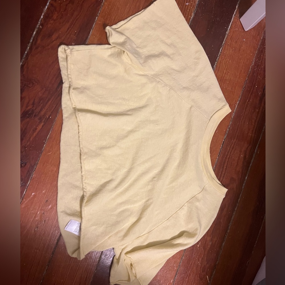 Yellow crop top from top shop